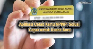Aplikasi Cetak Kartu NPWP